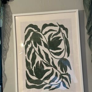 Framed Green Leaf Art Print